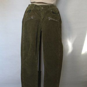 *25% OFF XMAS SALE!* Olive Green Corduroy Paige Skinny Jeans - Size 26